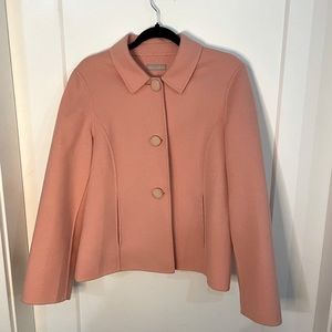 Vintage Pink 100% Wool Blazer Deane & White Collared Coral Dusty Pink Size M